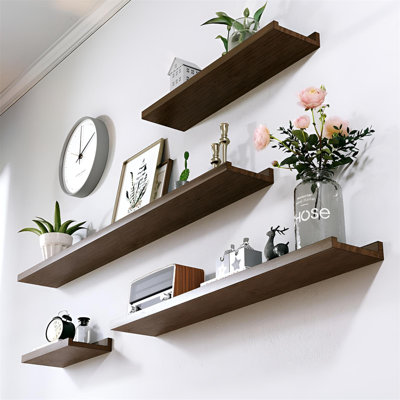 Solid Wood Floating Wall Shelf
