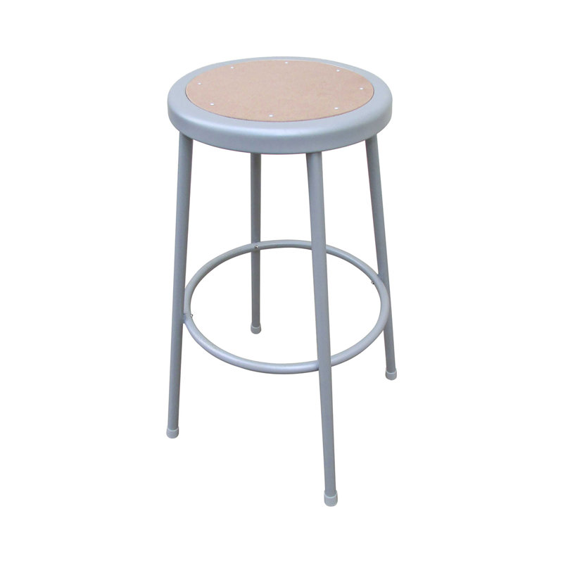 Brown and Gray Adjustable Backless Industrial Stool