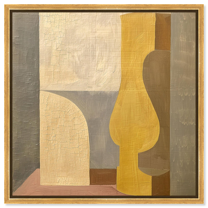 «Columnar Forms IV Boho», reproduction d'art sur toile par Art Remedy, Structure noire, H 12 po x l 12 po