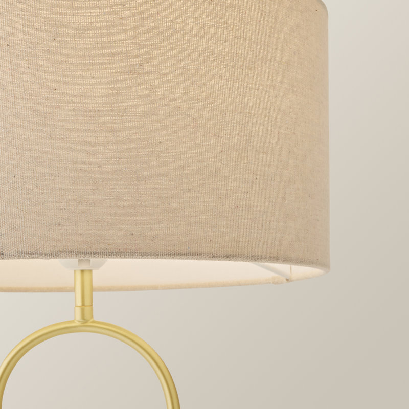 Metal Table Lamp, Natural, Brushed Gold