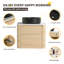 Meuble-lavabo flottant simple 48 po avec lavabo en céramique, meuble-lavabo mural avec porte à fermeture en douceur et tablette-1107990053