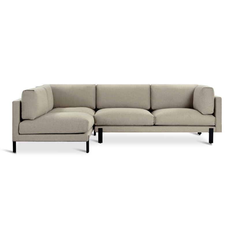 Silverlake Sectional, Andorra Almond Performance Basketweave, Left Hand Facing