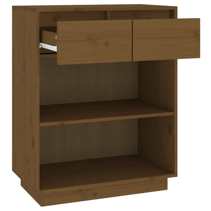 Ireion 60cm Solid Wood Console Table, Honey Brown