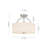 2-Light Dimmable Drum Semi Flush Mount-1824699838