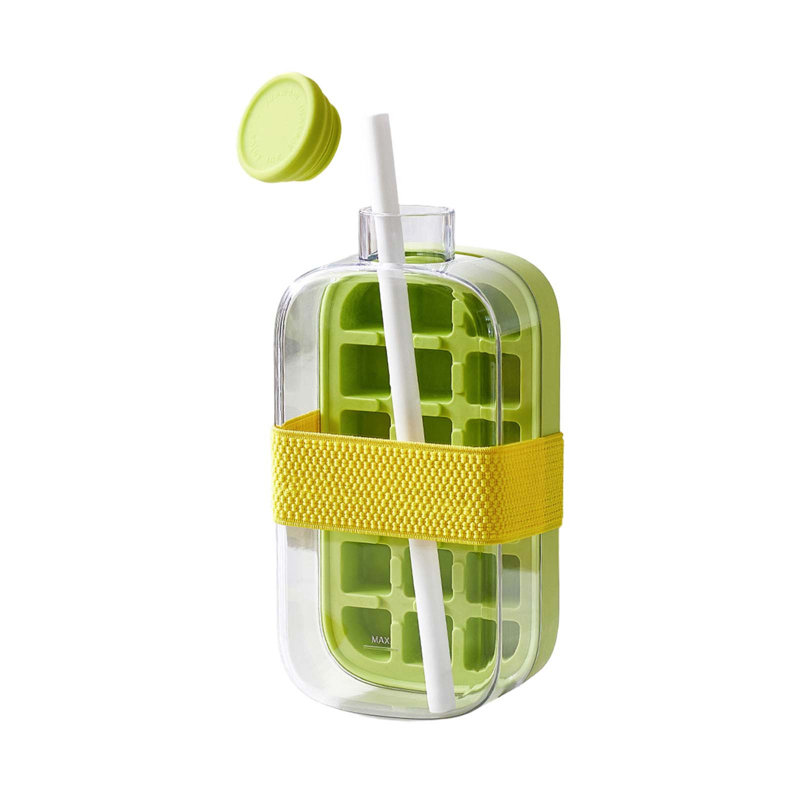 Machine à glaçons portable avec paille et glace rapide pour boissons fraîches, de profondeur
