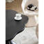 Élégante table de salle à manger noire en fibre de verre de style moderne, parfaite pour la cuisine et le salon