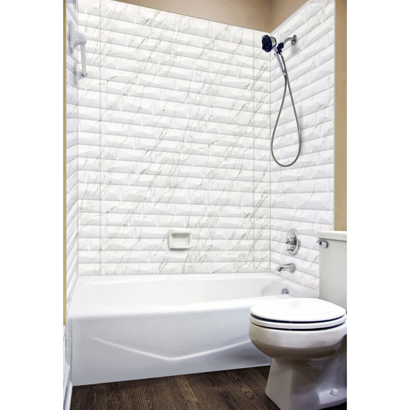 Vista - Mirroflex - Panneau mural de baignoire et douche - Blanc brillant