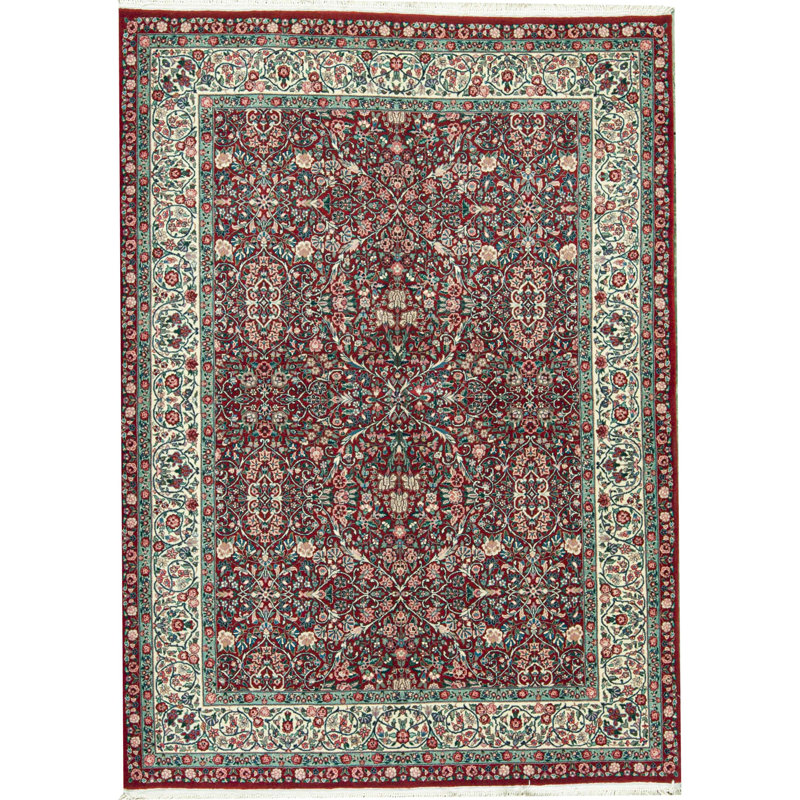 Tapis rouge noué à la main de haute qualité