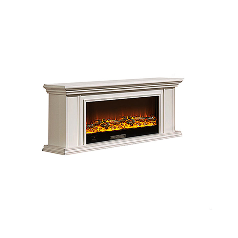 Meuble télé American Fireplace, Ivoire ivoire, 59.06"