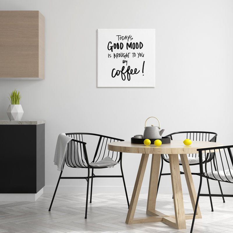 «Good Mood» par Coffee, art mural sur toile par SD graphiques Studio, H 24 po x l 24 po