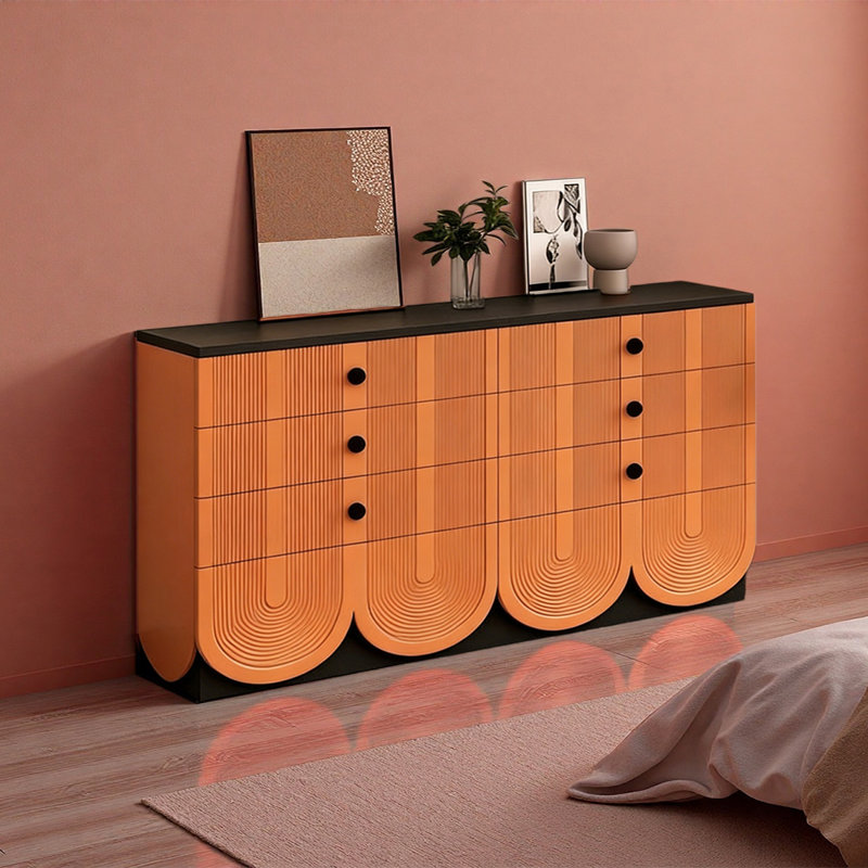 Buffet Modern, Noir / Orange