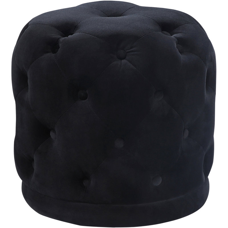 Repose-pieds de 18 po Olivios, Velours noir