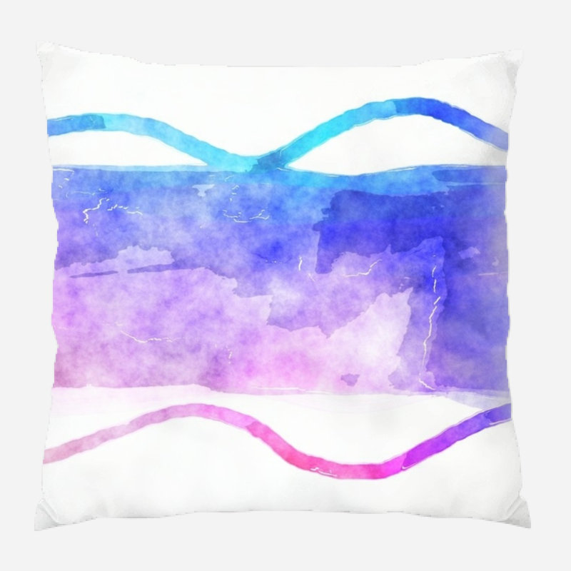 Reversible Throw Pillow, Microsuede, Indoor
