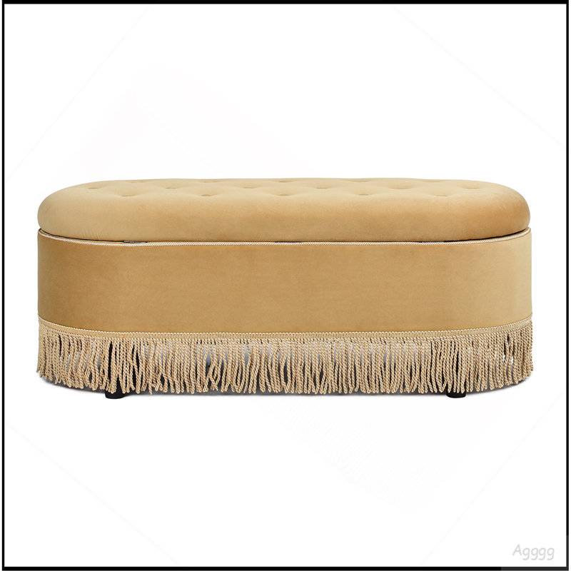 Banc de rangement Melinda 48,5 po Melange, Yellow
