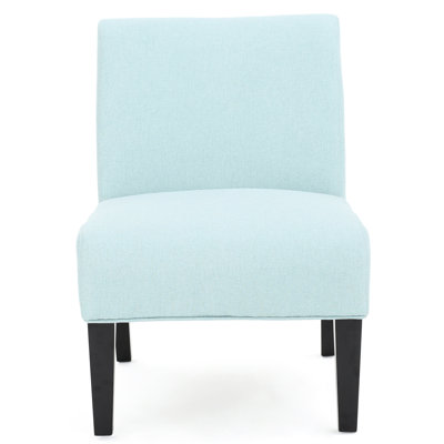Chaise d'appoint en bleu avec une forme élégante et un tissu d'ameublement confortable de fabrication moderne