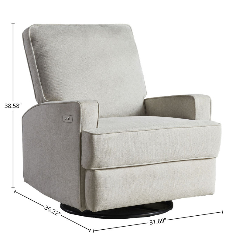 Fauteuil inclinable en tissu Hulsey, Colombe