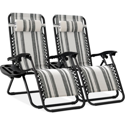 2 Piece Reclining Zero Gravity Chair Set by Arlmont & Co.