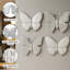 Ensemble de 4 décorations murales papillon argentées, sculpture murale et décorations en miroir, décoration moderne glamour pour chambre à coucher, salon, chambre de bébé