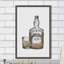 « good old whiskey », reproduction de dessin encadrée-311507324
