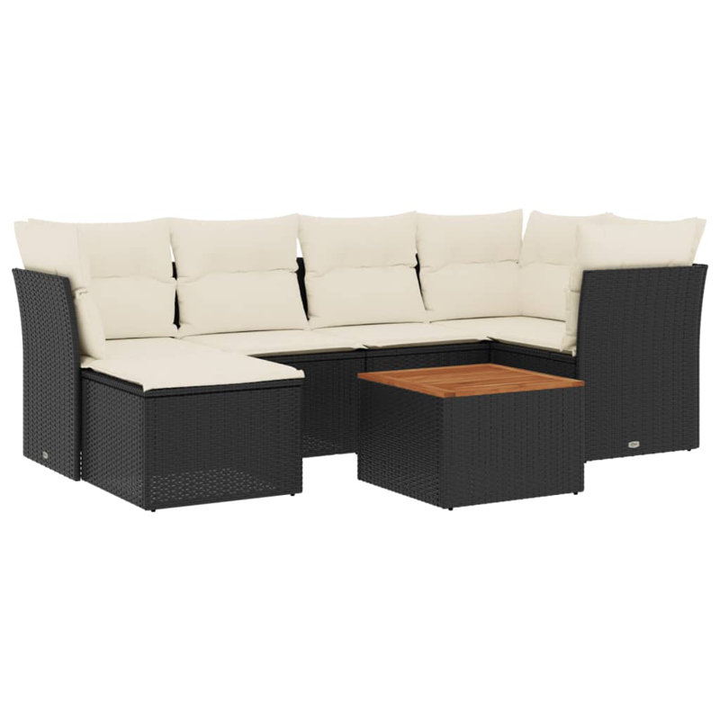 Ensemble de mobilier de jardin d'extérieur noir