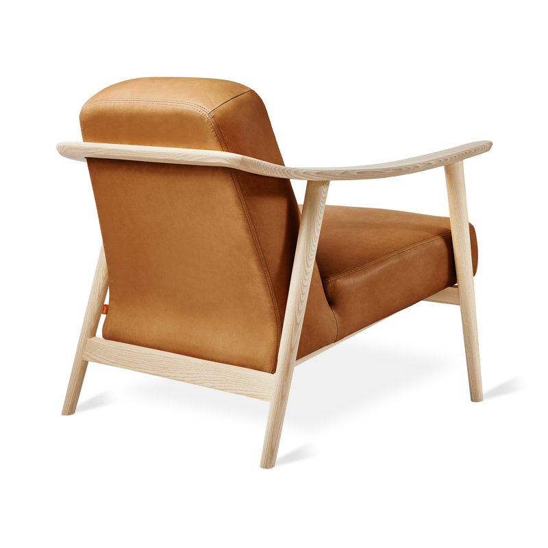 Chaise baltique, Cuir Tucson Sienna, Natural Ash