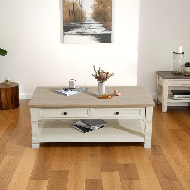 Table basse à quatre pieds avec rangement Caralyne