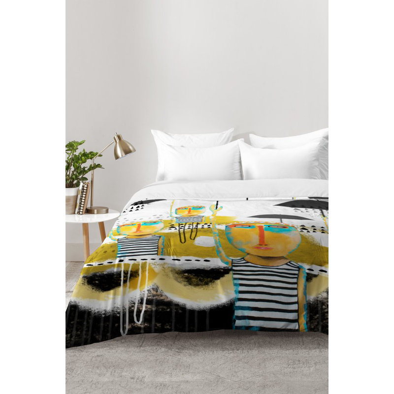 Robin Faye Gates Modern & Contemporary Polyester Abstract Comforter, Full/Queen Comforter + 2 Standard Shams