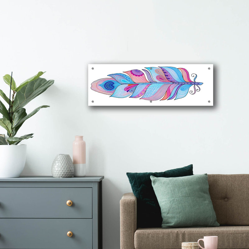 «No Lines Feather» par Hello Angel, H 12 po x l 36 po