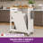 Rolling Portable Dining Serving Utility Small Kitchen Island Cart On Wheels With Trash Can Storage Cabinet For 13 Gallon Garbage Bin