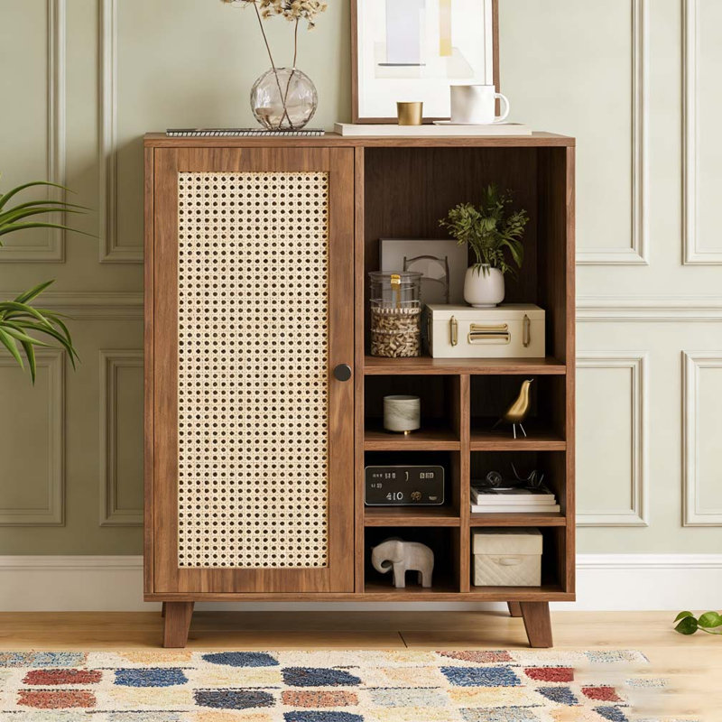 Sideboard Cabinet with Storage, Walnut