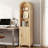 69.5" Tall Arched Bathroom Storage Cabinet with Fluted Doors and 5 Shelves-1208996653