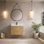 Meuble-lavabo flottant simple 30 po avec plateau en quartz La Jolla