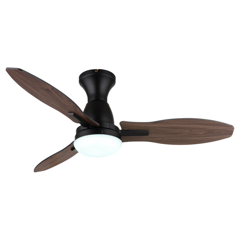 107cm Ceiling Fan with LED Lights, Black