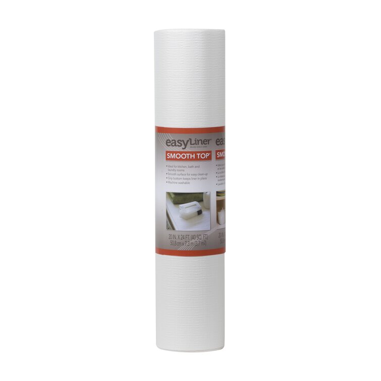 EasyLiner Smooth Top Shelf Liner, White, 20 in. x 18 ft. Roll