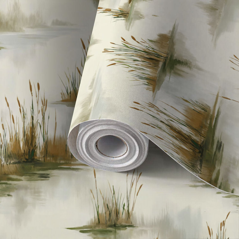 Papier peint auto-adhésif Pez and Stick Tranquil Lakeside Wetland 24 po x 118 po (auto-adhésif et amovible)