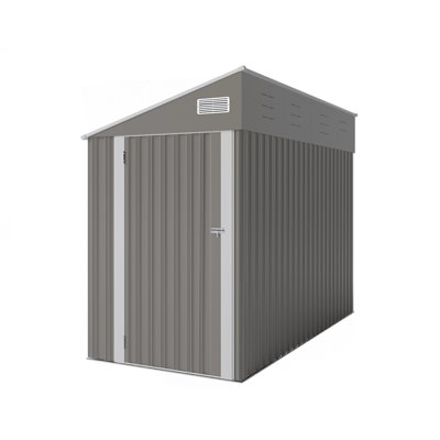 Campcraft Two-color Storage Shed With Single Hinge Door, Sloped Roof & Ventilation Windows For Multiple Scenarios