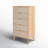 Raenada Natural 5-Drawer Cane Chest