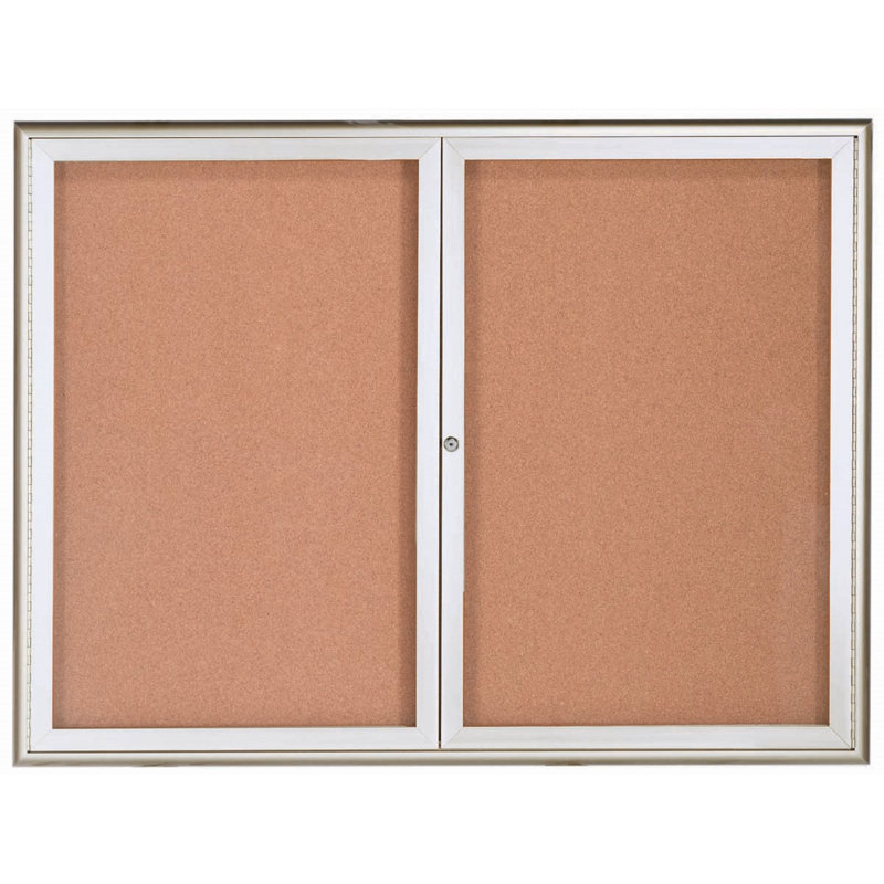 Tableau d'affichage fermé, Argent, Deux, H 36 po x l 48 po