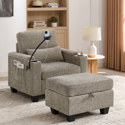 37'' Premium Armchair With USB Ports