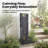 Outdoor Floor - Standing Waterfall Fountain With LED Light, Modern Rock - Textured Water Feature For Garden, Patio & Yard Decor