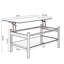 Table basse à plateau relevable en verre