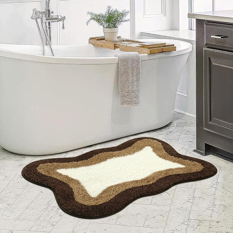 Luxury Extra Soft Brown Bathroom Rugs