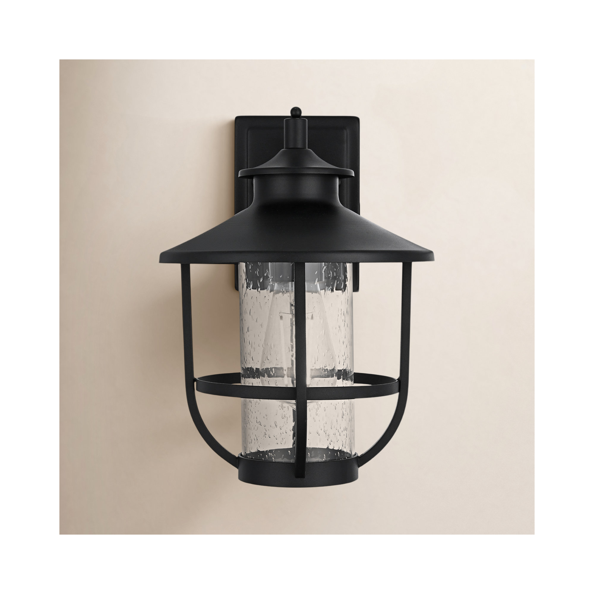 Stefani 9 Inch Outdoor Wall Sconce in Black