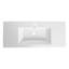 Lavabo de salle de bain 48 po en résine, aspect blanc brillant, profondeur 48,24 po, largeur 19,22 po, hauteur 7,33 po, et lavabo en résine d'apparence élégante, couleur, élégant et fiable