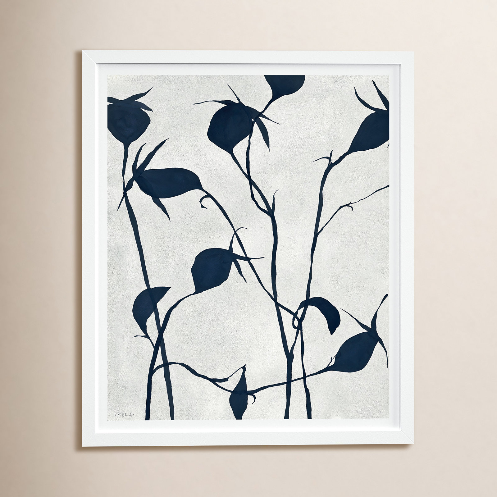 Ink Rose Hips Print by Susan Hable