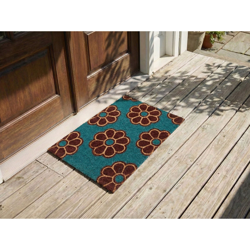 Non-Slip Floral Indoor Doormat, 45cm W x 75cm L