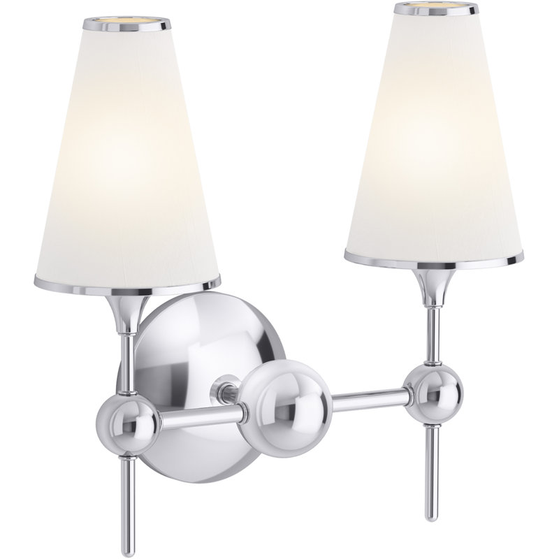 Parohn Two-Light Sconce, Polished Chrome