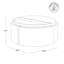Pouf de rangement rond Jamil de 35,8 po avec plateau en bois réversible et revêtement rembourré-119919571