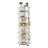 7 Tier Rotating Shoe Rack Tower with Adjustable Shelves, Movable 360° Spinning Carousel Display with Wheels, Lazy Susan Organizer Closet for Bedroom, Living Room, Entryway, Closet, White