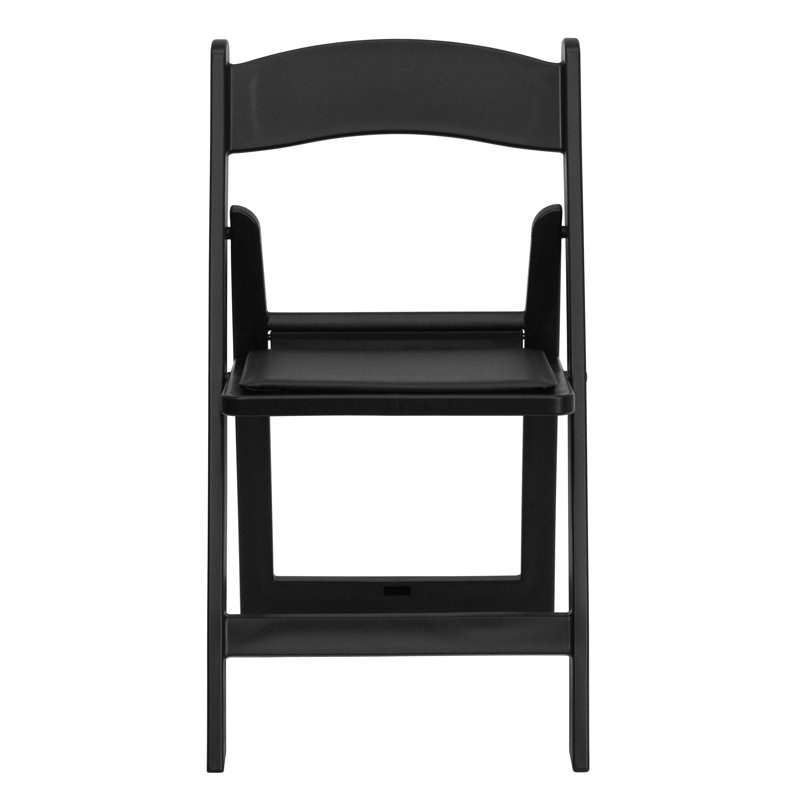 Chaises pliantes avec sièges rembourrés Thornfeldt, Noir